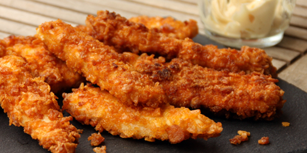 Aiguillettes de poulet pannées aux cornflakes